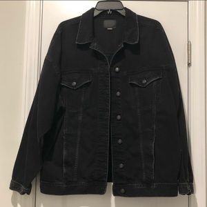 Black denim jacket